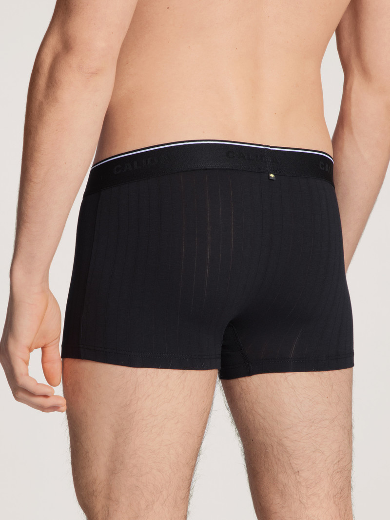 Sous Vêtement Calida Pure & Style Boxer Brief, Elastic Waistband Schwarz Homme | IJR-1831425