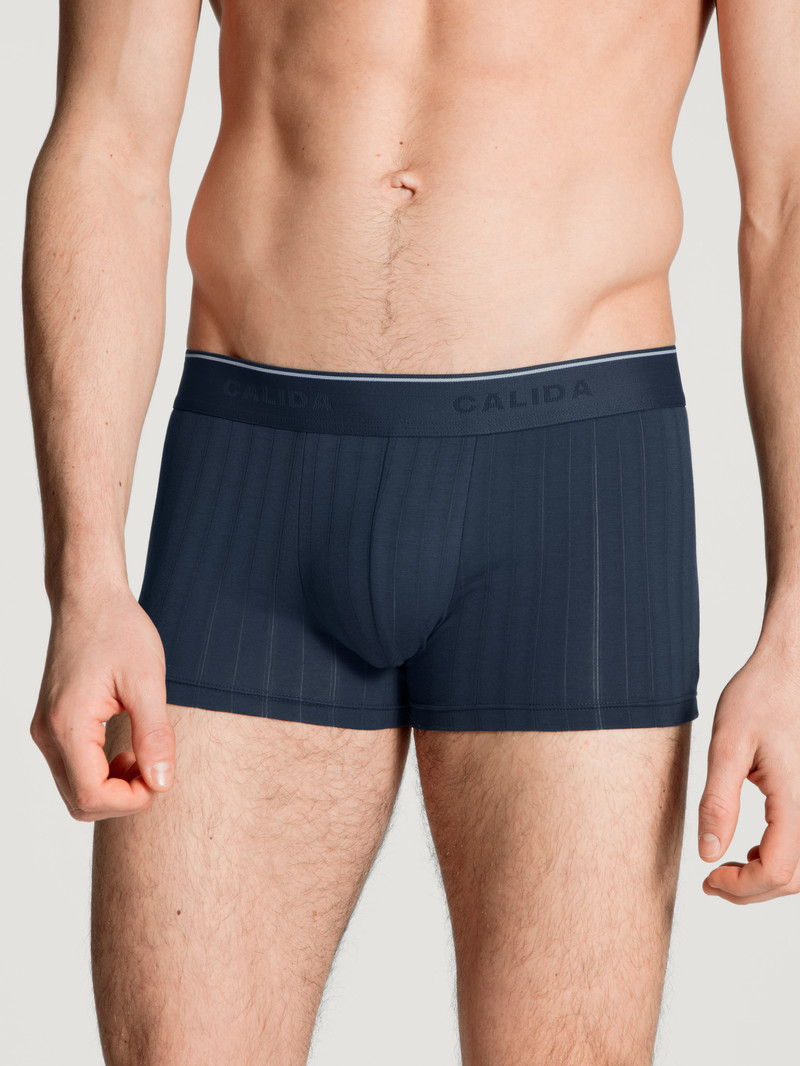 Sous Vêtement Calida Pure & Style Boxer Brief, Elastic Waistband Indigo Homme | QQX-6096703