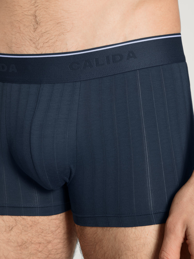 Sous Vêtement Calida Pure & Style Boxer Brief, Elastic Waistband Indigo Homme | QQX-6096703