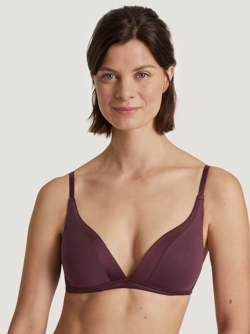 Sous Vêtement Calida Cate Triangle Bra With Padding Bleu Royal Rouge Femme | IZQ-7552772