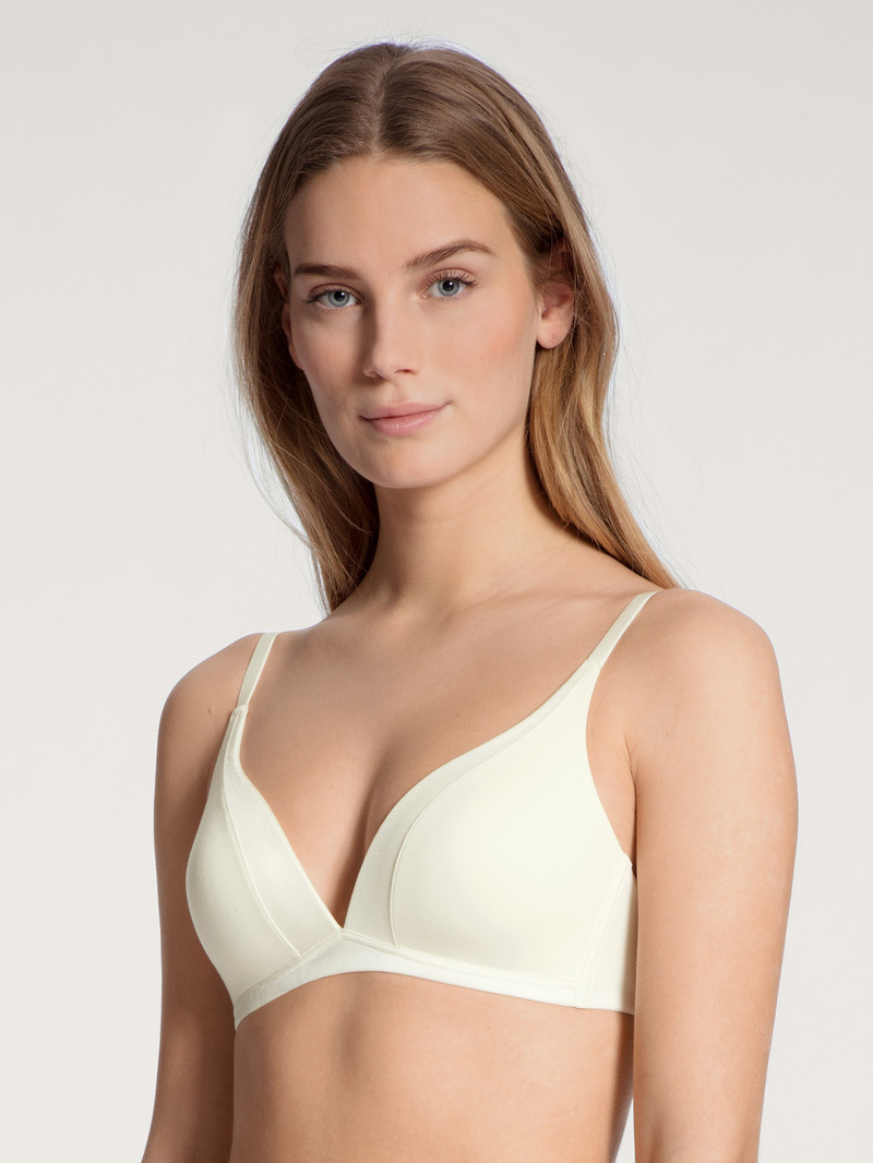 Sous Vêtement Calida Cate Triangle Bra With Padding Alabaster Crème Femme | BFI-1638836