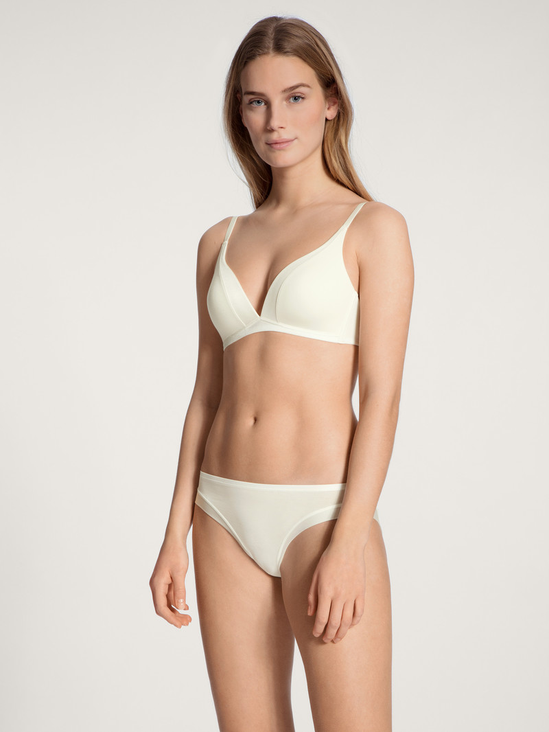 Sous Vêtement Calida Cate Triangle Bra With Padding Alabaster Crème Femme | BFI-1638836