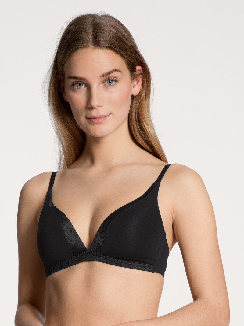 Sous Vêtement Calida Cate Triangle Bra With Padding Schwarz Femme | CIO-5215928