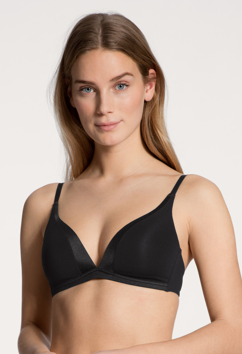 Sous Vêtement Calida Cate Triangle Bra With Padding Schwarz Femme | CIO-5215928