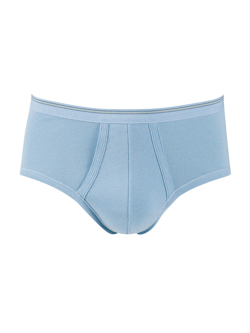 Sous Vêtement Calida Twisted Cotton Classic Brief With Fly Eisblau Homme | QJZ-4574622