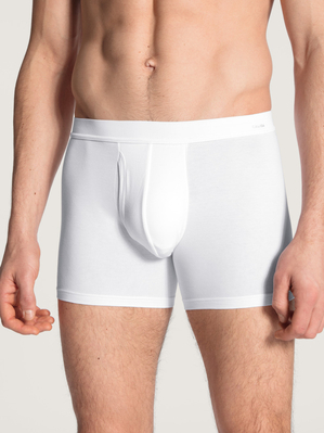 Sous Vêtement Calida Cotton Code Boxer Brief, With Fly Weiss Homme | PTV-8625639