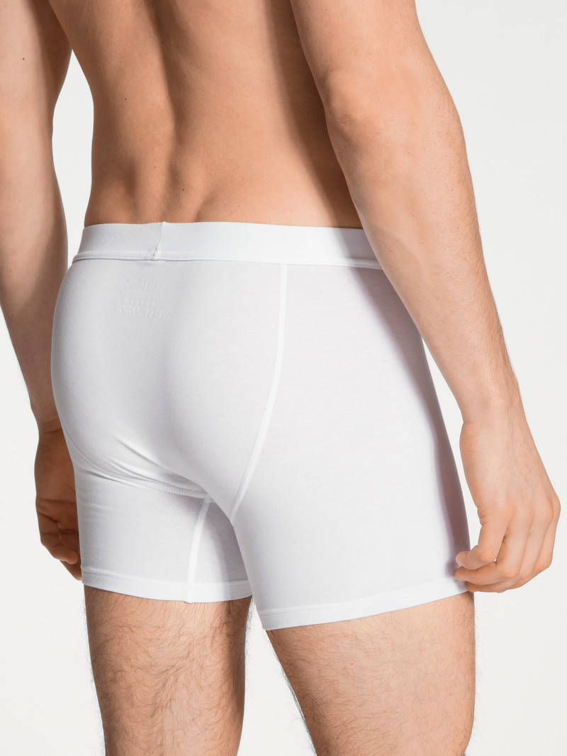 Sous Vêtement Calida Cotton Code Boxer Brief, With Fly Weiss Homme | PTV-8625639