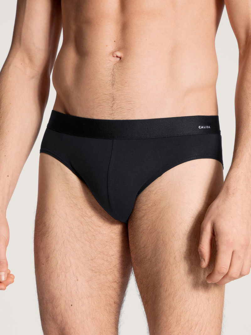 Sous Vêtement Calida Cotton Code Brief Schwarz Homme | EOQ-3512578