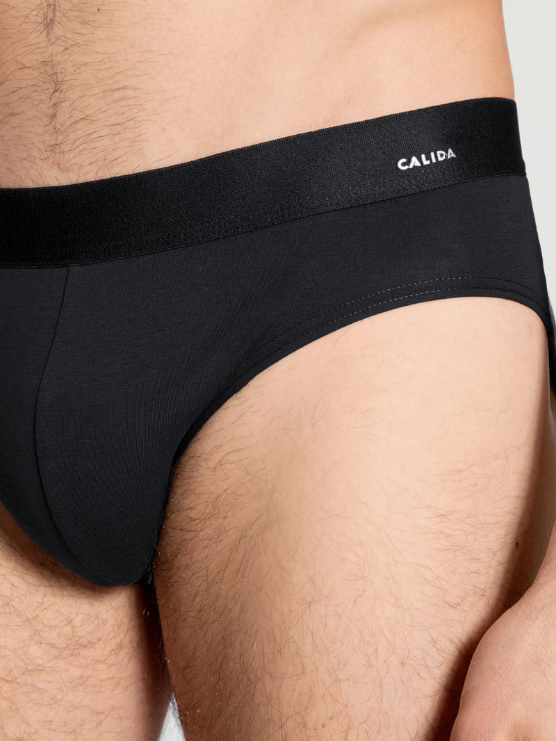 Sous Vêtement Calida Cotton Code Brief Schwarz Homme | EOQ-3512578