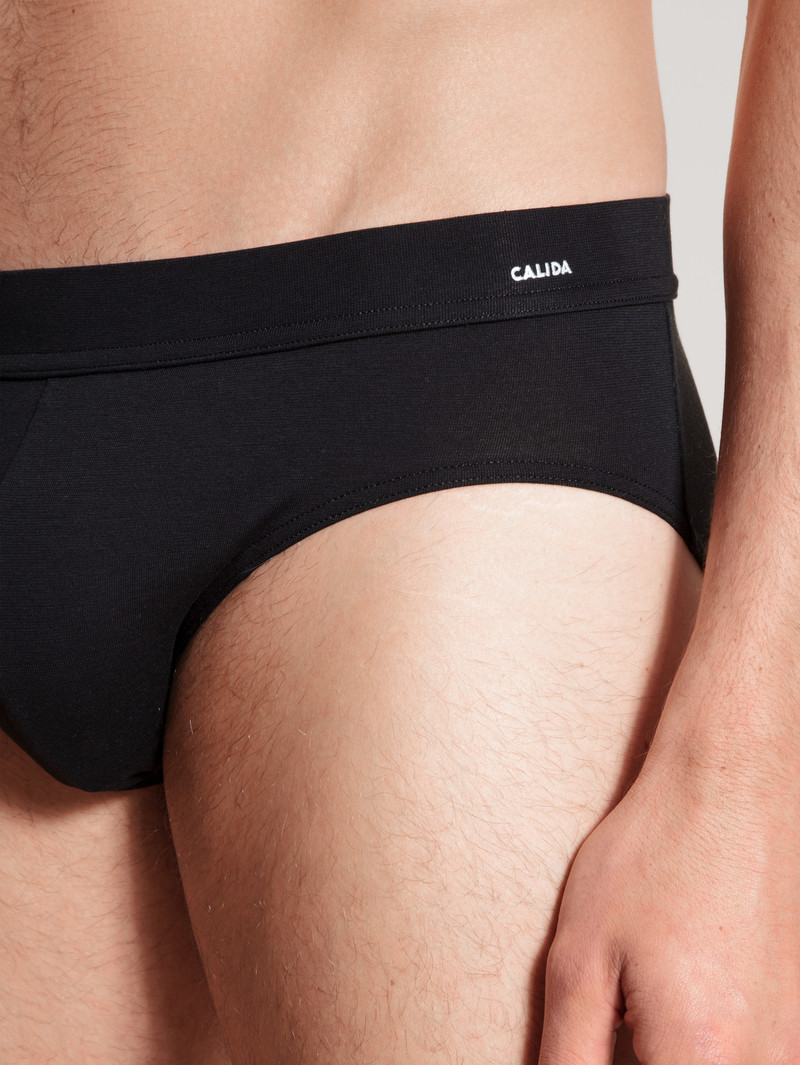 Sous Vêtement Calida Cotton Code Brief Schwarz Homme | MPB-4933015