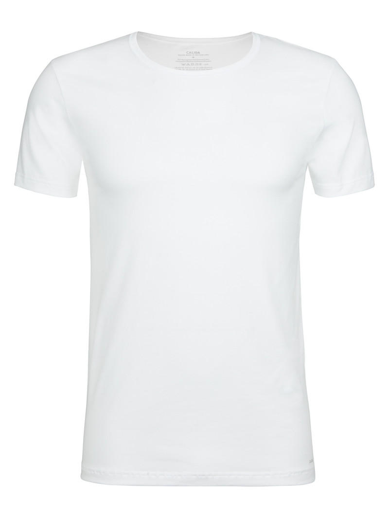 Sous Vêtement Calida Cotton Code T-shirt Weiss Homme | NQK-3631508