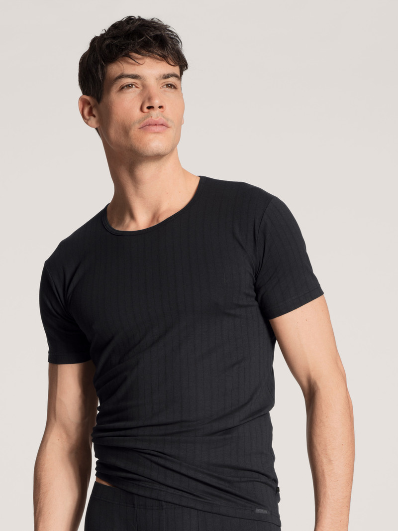 Sous Vêtement Calida Pure & Style T-shirt Schwarz Homme | OGV-5251025