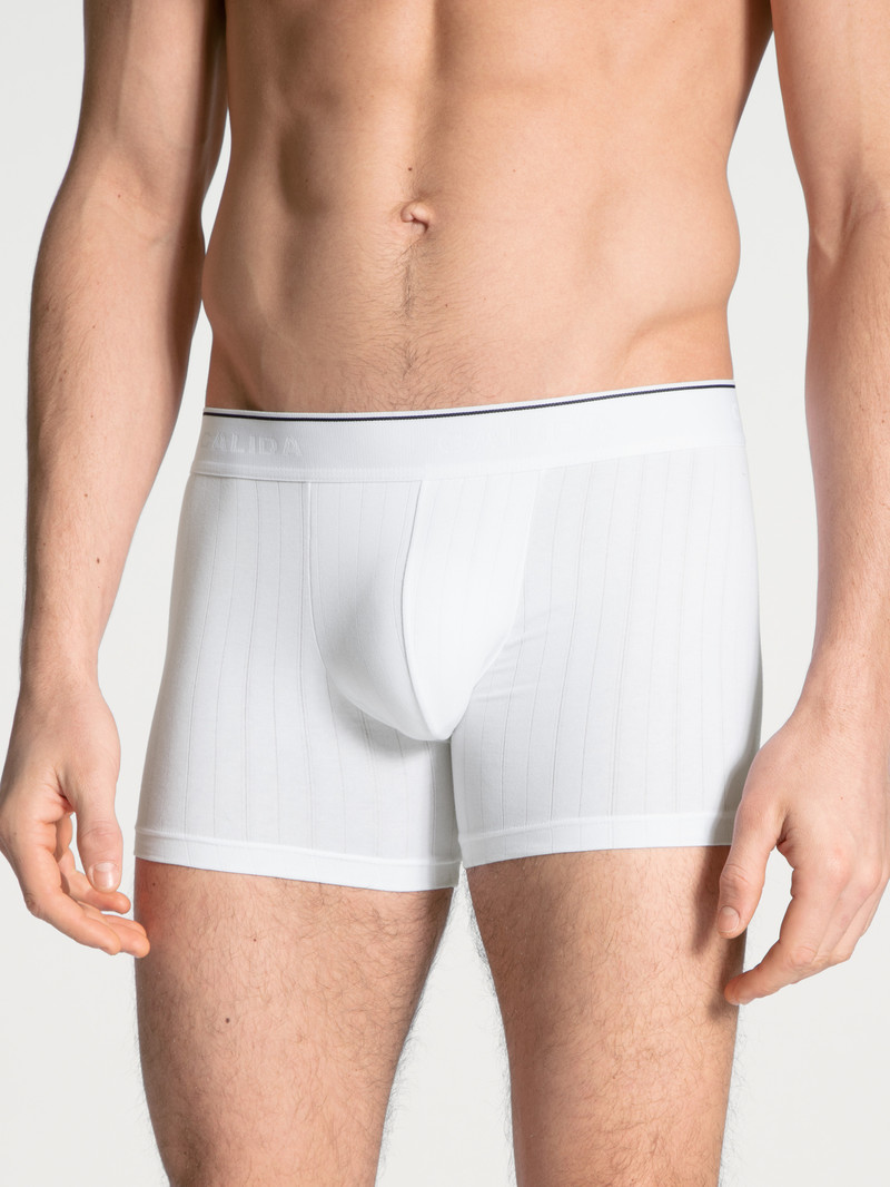 Sous Vêtement Calida Pure & Style Boxer Brief Weiss Homme | XOA-1502773