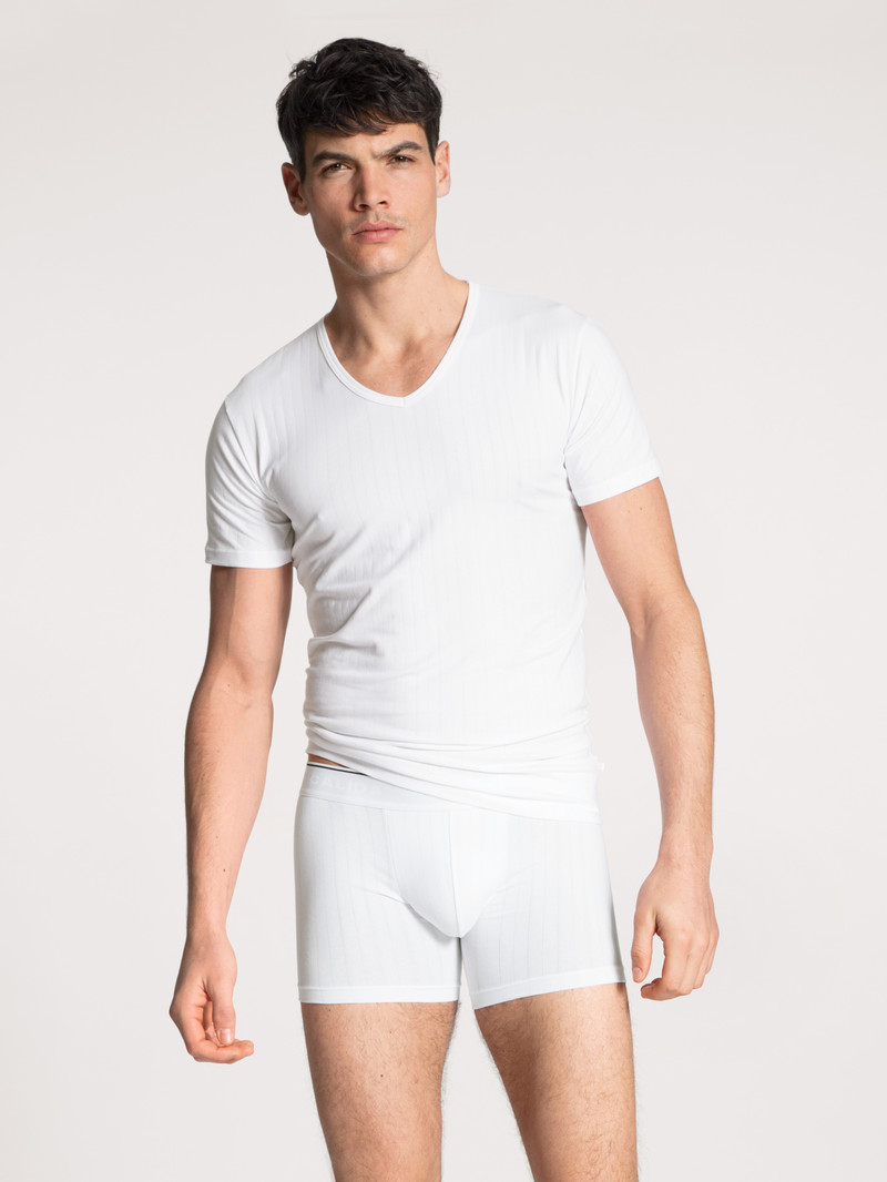 Sous Vêtement Calida Pure & Style Boxer Brief Weiss Homme | XOA-1502773