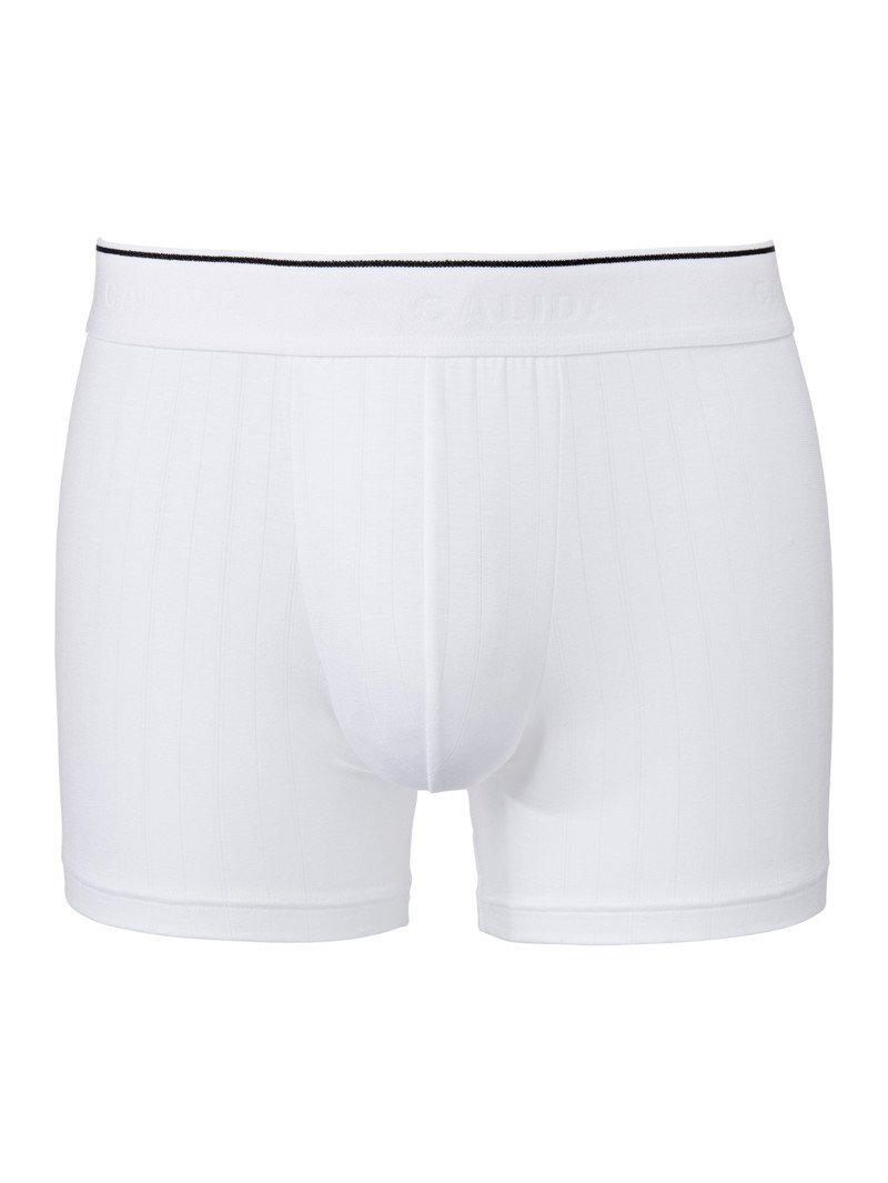 Sous Vêtement Calida Pure & Style Boxer Brief Weiss Homme | XOA-1502773