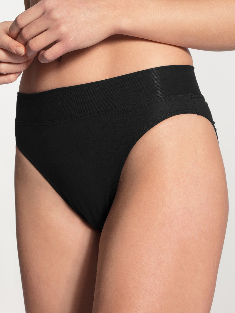 Sous Vêtement Calida Elastic Duopack Brief Soft Waistband, High Waist Schwarz Femme | ZEZ-4464328