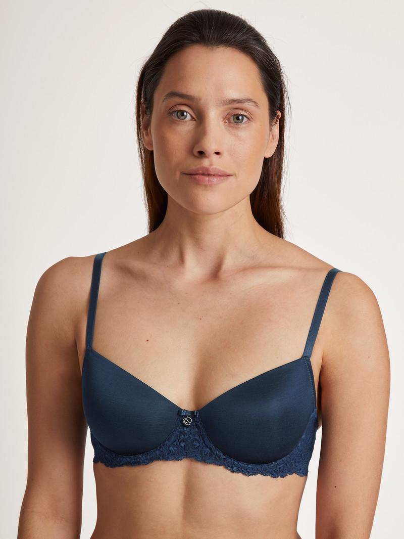 Sous Vêtement Calida Sensual Secrets Underwired T-shirt Bra With Padding Bleu Femme | IFR-5284575