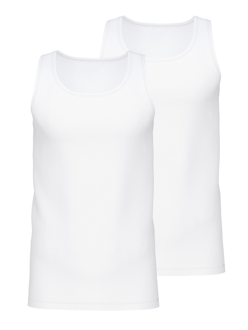 Sous Vêtement Calida Natural Benefit Athletic-shirt, Two-pack Weiss Homme | MJA-9277292