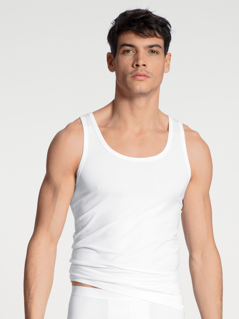 Sous Vêtement Calida Natural Benefit Athletic-shirt, Two-pack Weiss Homme | MJA-9277292