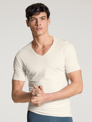 Sous Vêtement Calida Circular Day V-shirt, Cradle To Cradle Certified Blanche Homme | GXZ-6723403