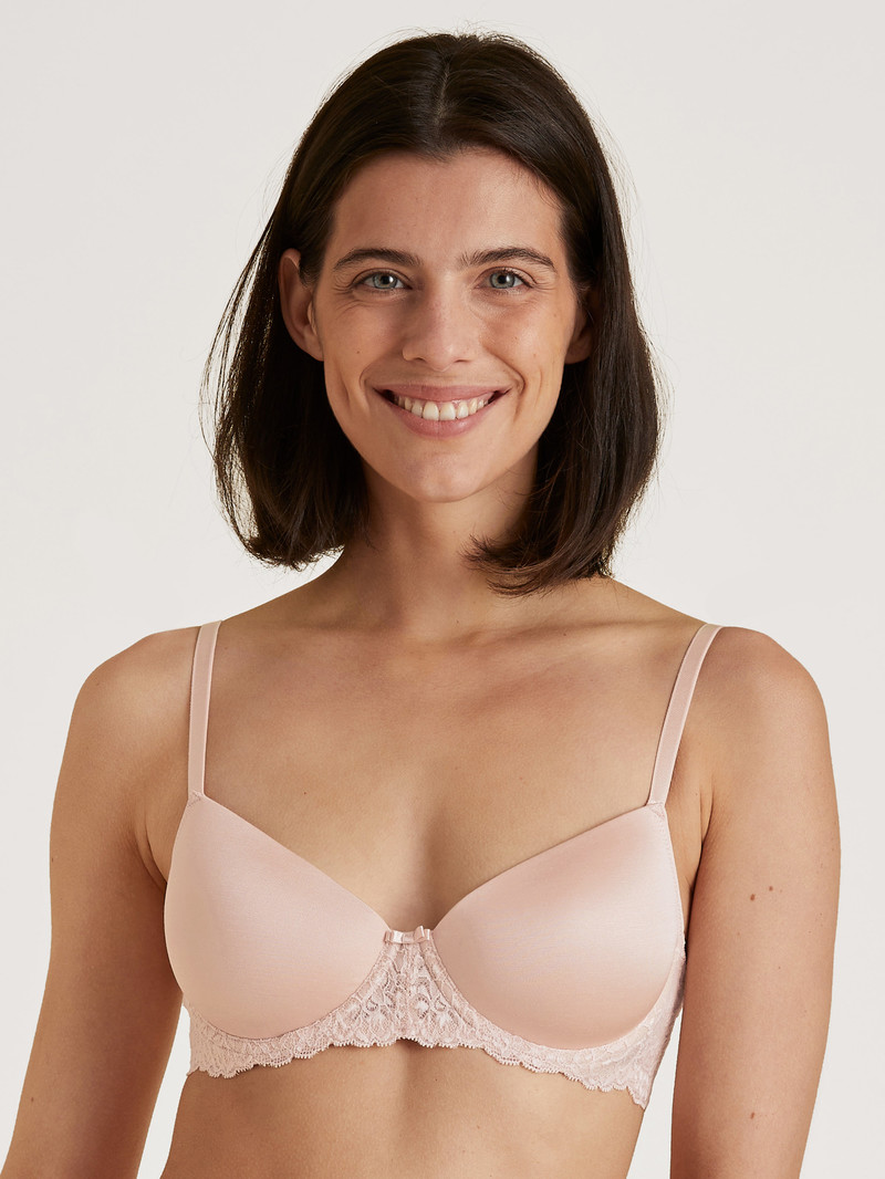 Sous Vêtement Calida Sensual Secrets Underwired T-shirt Bra With Padding Rose Femme | IEQ-6172513