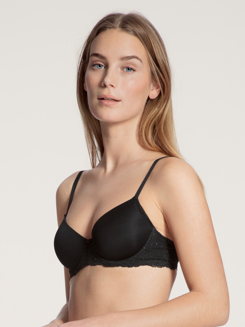 Sous Vêtement Calida Sensual Secrets Underwired T-shirt Bra With Padding Schwarz Femme | CMF-4582818