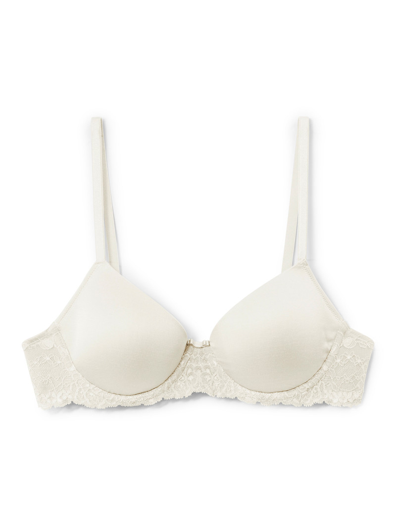 Sous Vêtement Calida Sensual Secrets Underwired T-shirt Bra With Padding Alabaster Crème Femme | GGO-2774128