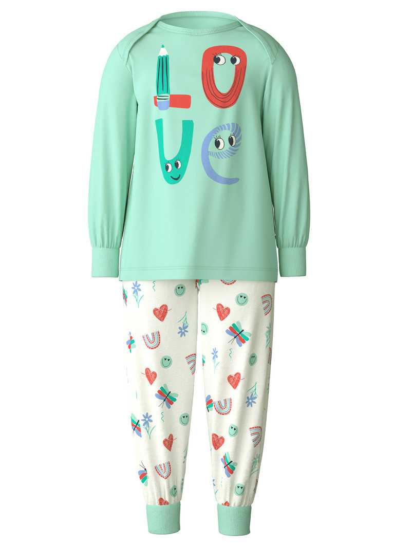 Pyjama Calida Toddlers Doodle Pyjama With Cuff Vert Enfant | YJX-3346225