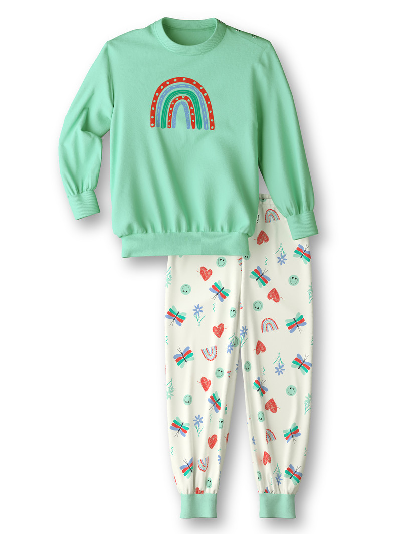 Pyjama Calida Toddlers Doodle Pyjama With Cuff Vert Enfant | OOQ-5171375