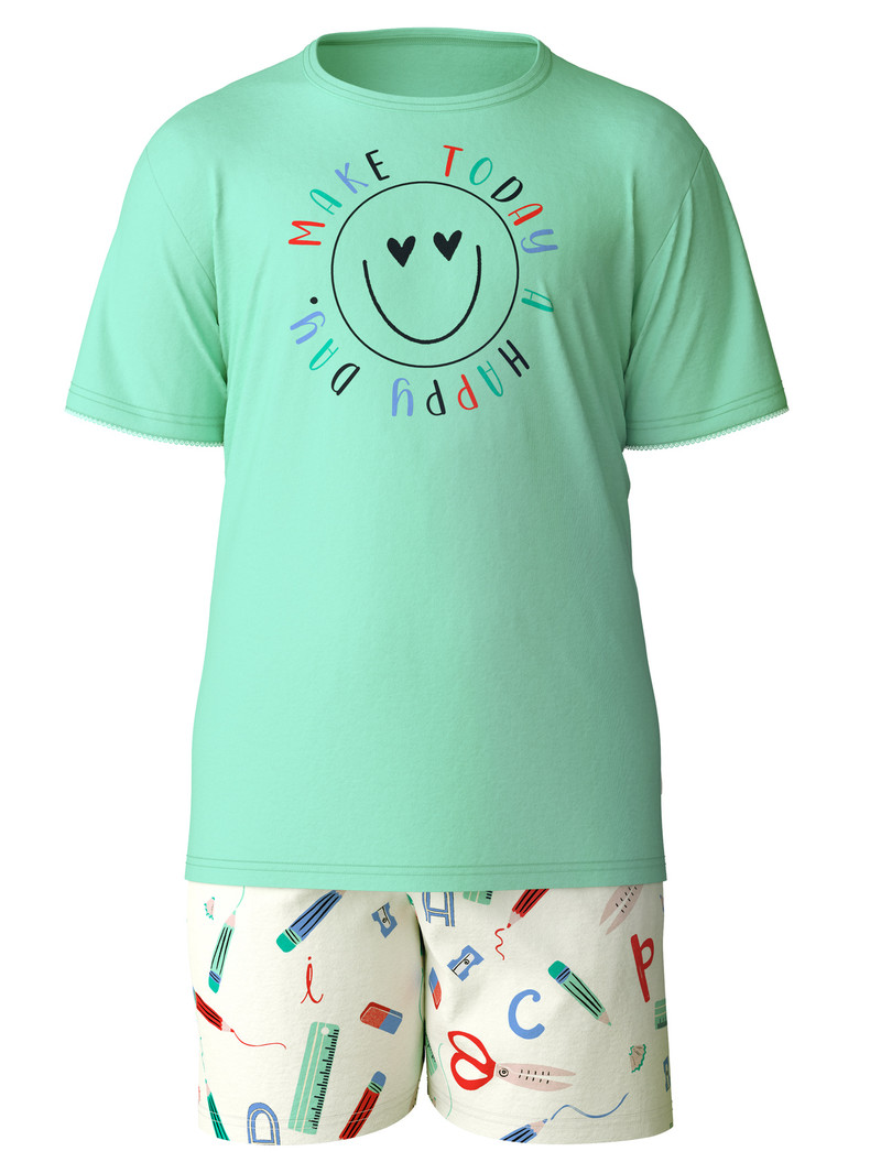 Pyjama Calida Kids Abc Short Pyjama Vert Enfant | PBU-2620669