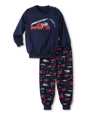 Pyjama Calida Toddlers Fireman Pyjama With Cuff Bleu Enfant | OYE-0447293