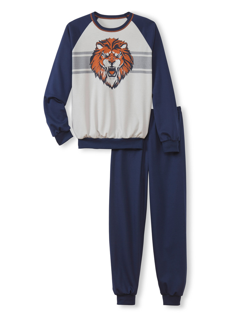 Pyjama Calida Kids Lion Pyjama With Cuff Bleu Enfant | NVV-2824139