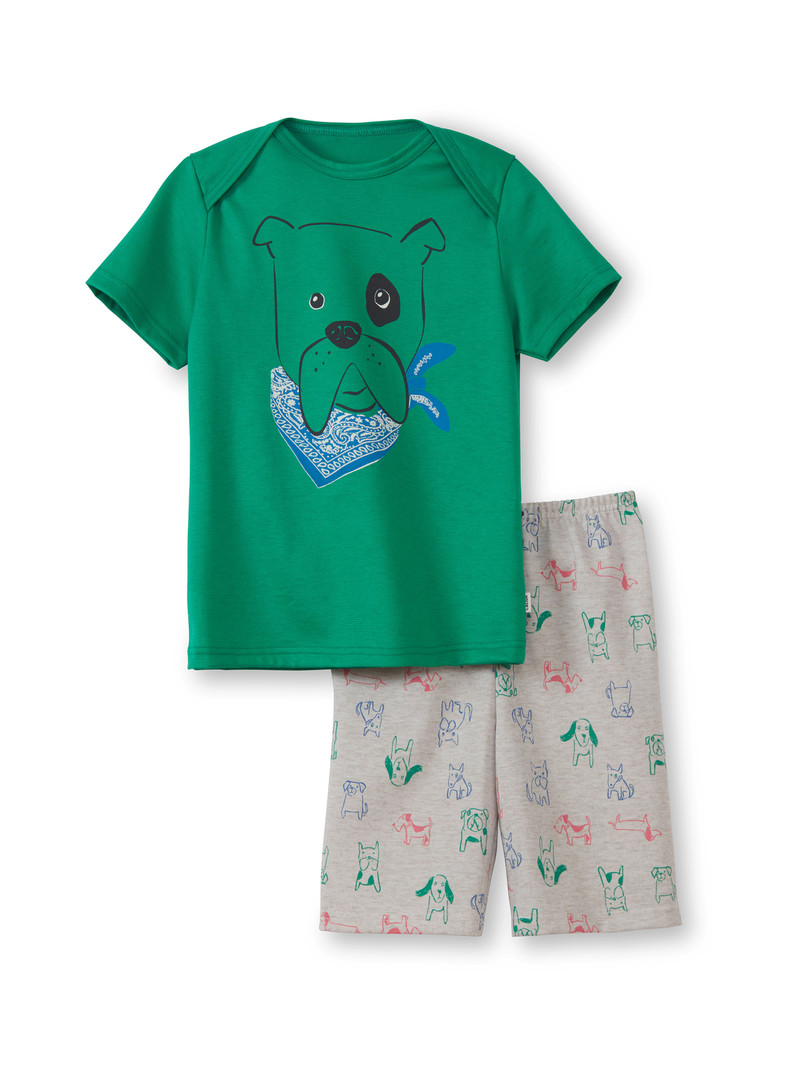 Pyjama Calida Toddlers Puppy Short Pyjama Vert Enfant | RGL-9384387