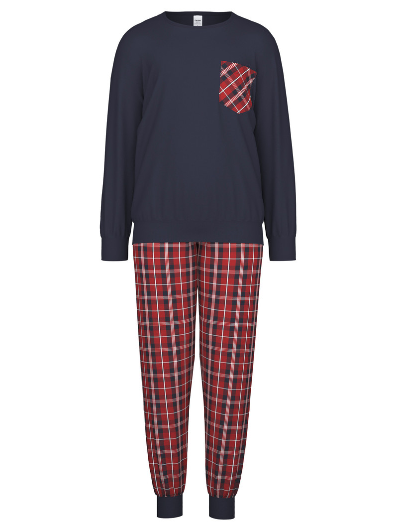 Pyjama Calida Family & Friends Pyjama With Cuff Noir Enfant | QJD-9397317