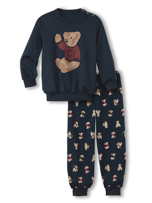 Pyjama Calida Family & Friends Pyjama With Cuff Noir Enfant | YRY-9263993