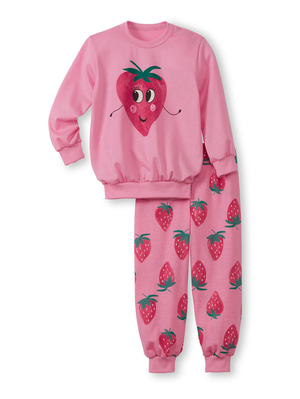 Pyjama Calida Toddlers Strawberry Pyjama With Cuff Rose Enfant | CBO-0314612