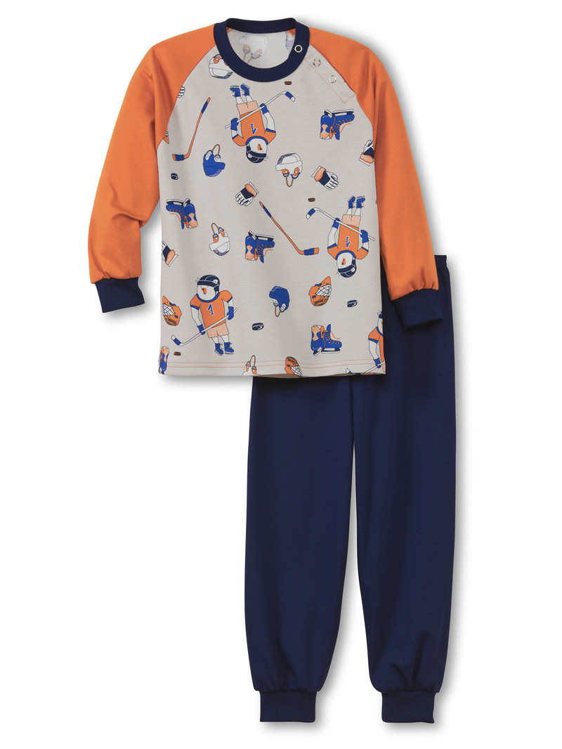 Pyjama Calida Toddlers Hockey Pyjama With Cuff Smoked Paprika Enfant | VTD-6282017