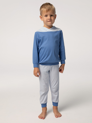 Pyjama Calida Toddlers Youngster Pyjama With Cuff Bleu Enfant | LCR-7768392