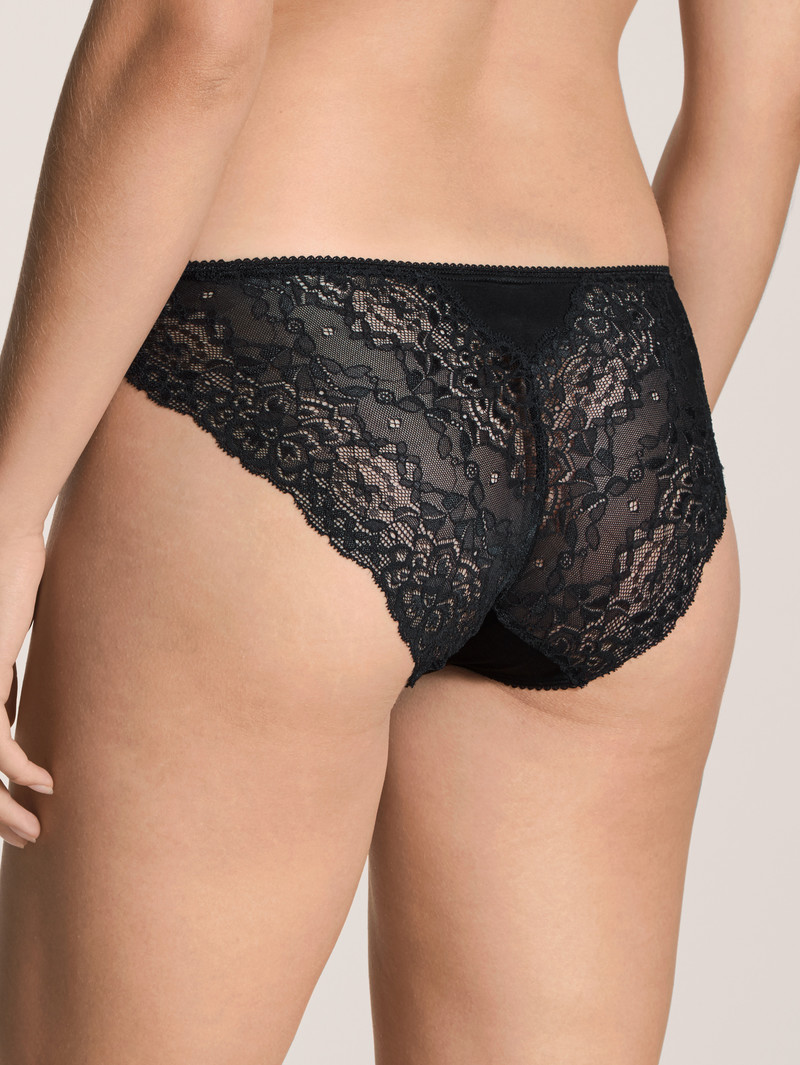 Sous Vêtement Calida Sensual Secrets Brief Schwarz Femme | WPR-5179830