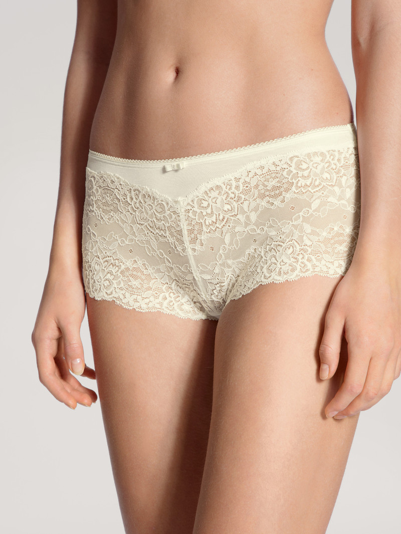 Sous Vêtement Calida Sensual Secrets Shorty Regular Cut Alabaster Crème Femme | WDG-4554611