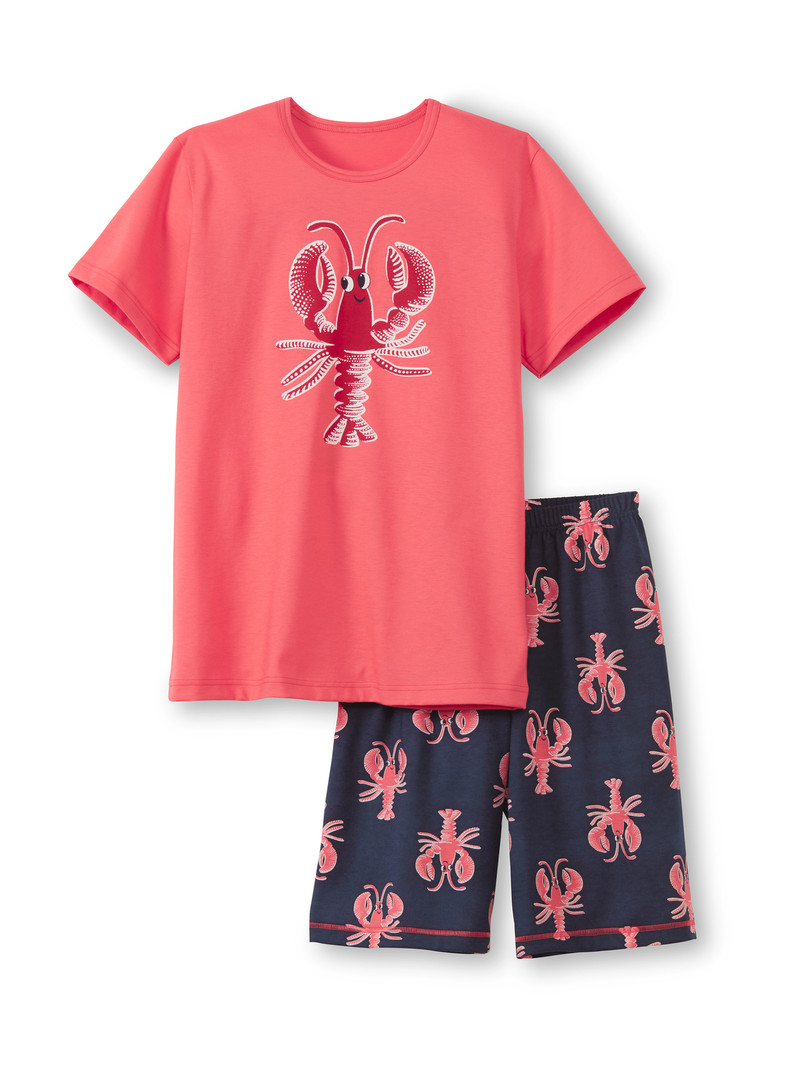 Pyjama Calida Kids Lobster Short Pyjama Noir Corail Enfant | YIL-2747032