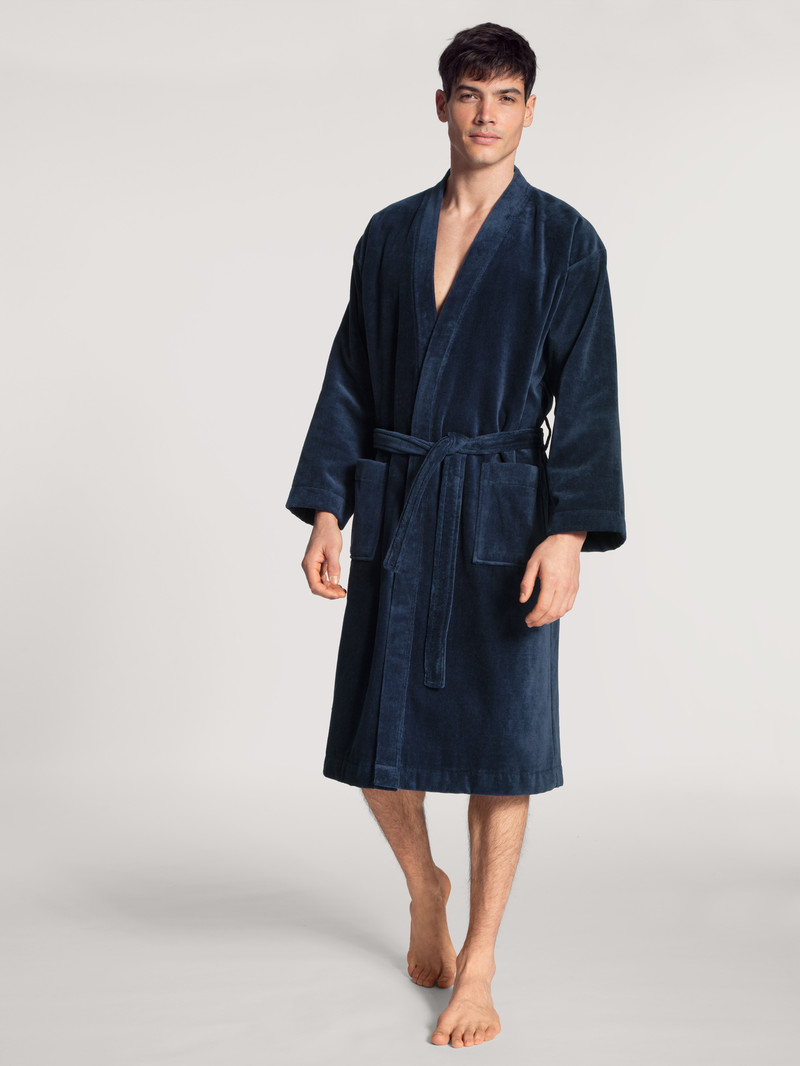 Pyjama Calida After Shower Bathrobe Bleu Foncé Enfant | LZF-2759703