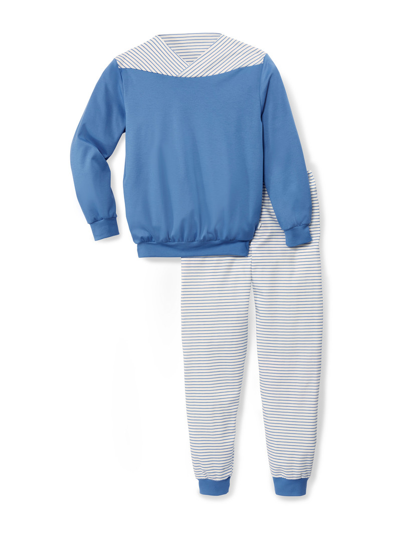 Pyjama Calida Boys Youngster Pyjama With Cuff Bleu Enfant | UBE-5256594