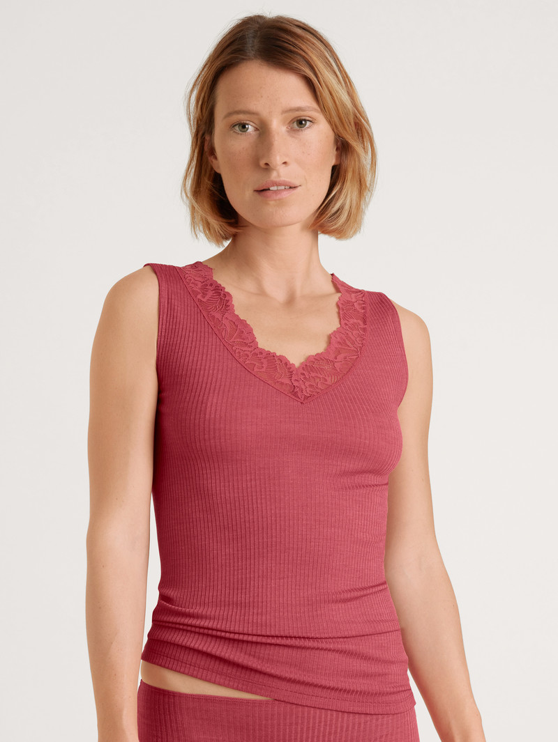 Sous Vêtement Calida Silky Wool Joy Tank Top Rouge Femme | NDY-4298911