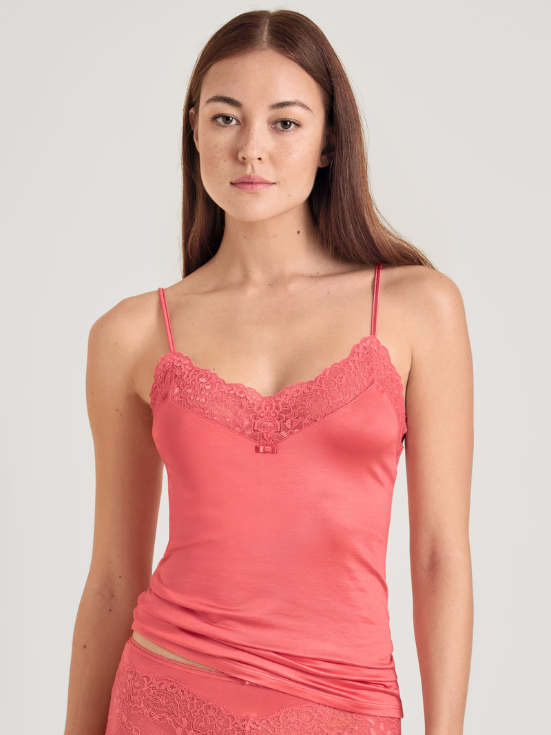 Sous Vêtement Calida Sensual Secrets Spaghetti Top Rose Femme | MUM-1178840