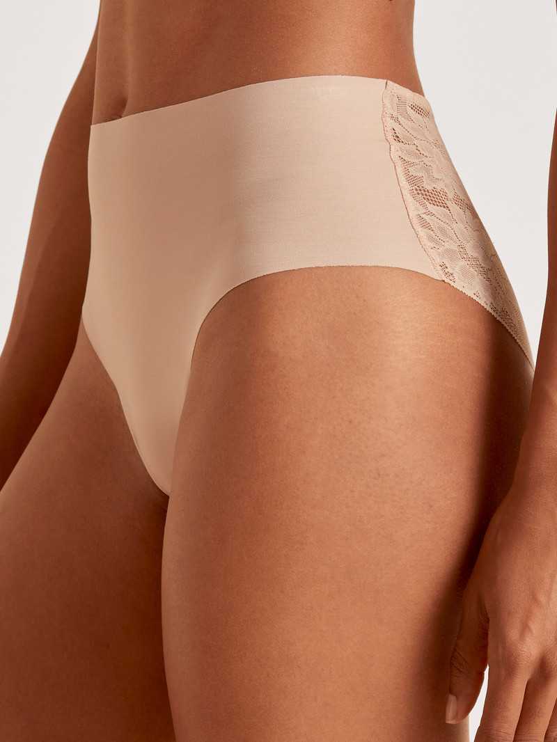 Sous Vêtement Calida Natural Skin Lace Brief, Cradle To Cradle Certified Rose Femme | BRN-8036146