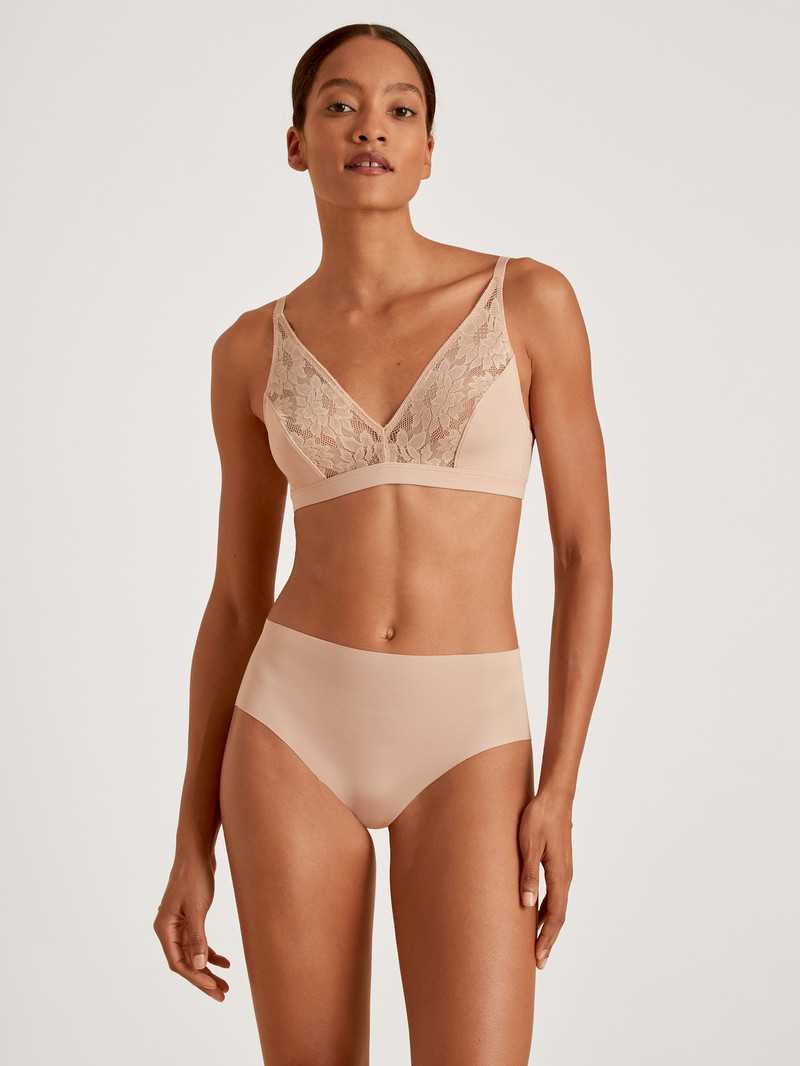 Sous Vêtement Calida Natural Skin Lace Brief, Cradle To Cradle Certified Rose Femme | BRN-8036146