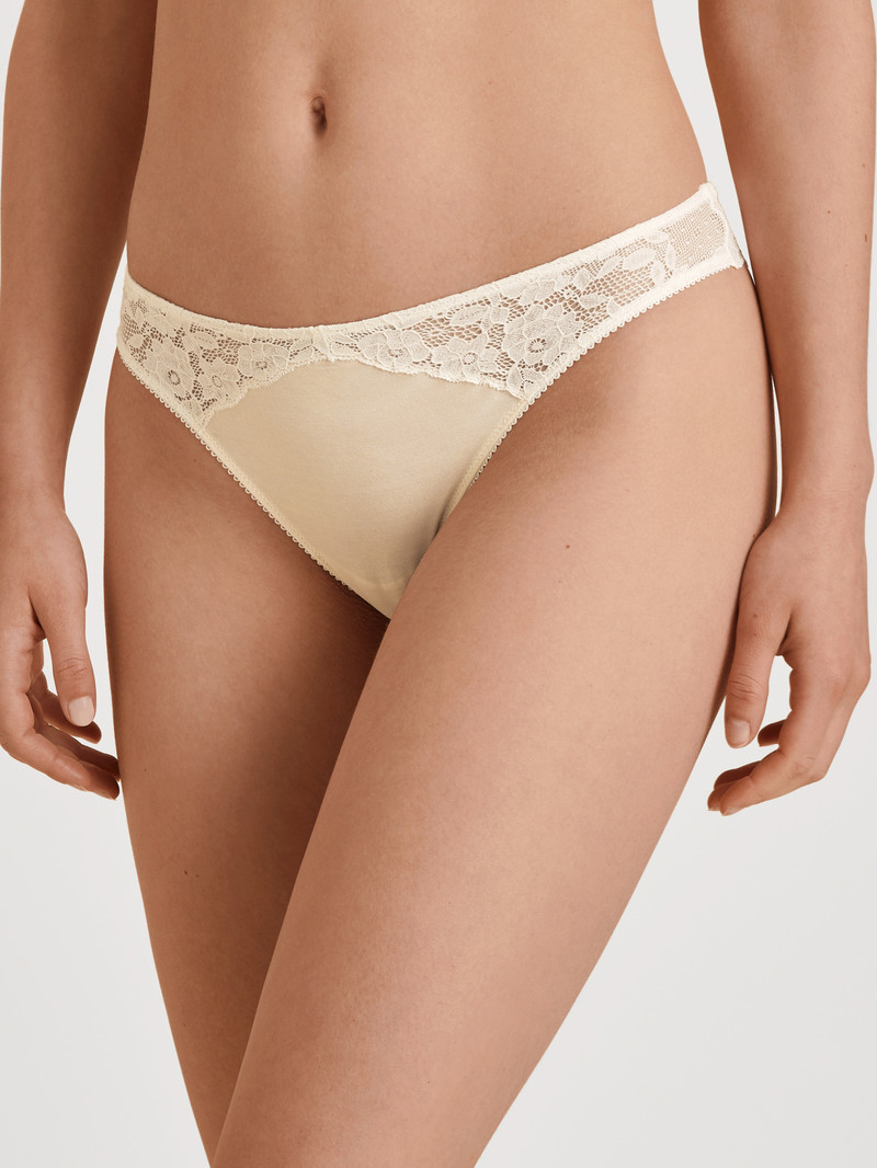 Sous Vêtement Calida Circular Romance String, Cradle To Cradle Certified Blanche Femme | LUV-3365503