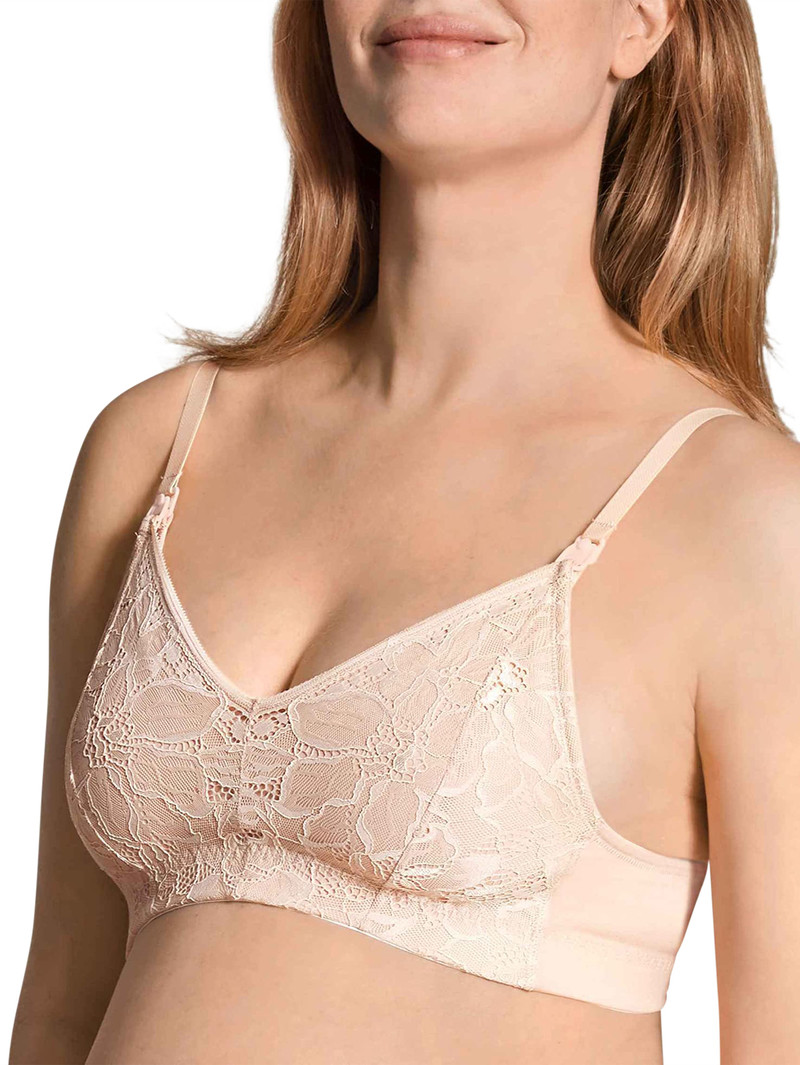 Sous Vêtement Calida 100% Nature Mum Nursing Bra Without Underwire, Cradle To Cradle Certified Rose Femme | TQT-2558525