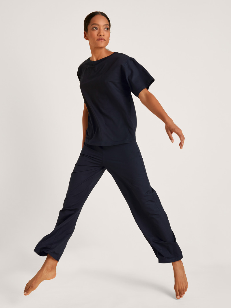 Deepsleepwear Calida Dsw Balancing Pants Noir Bleu Femme | VTC-5706869